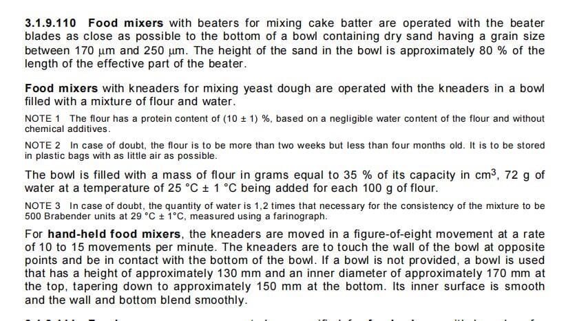 IEC 60335-2-14 Clause 3.1.9.110